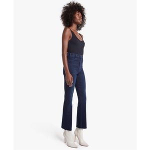 NWOT MOTHER Jeans The Hustler Ankle Fray in Howling At The Disco Ball